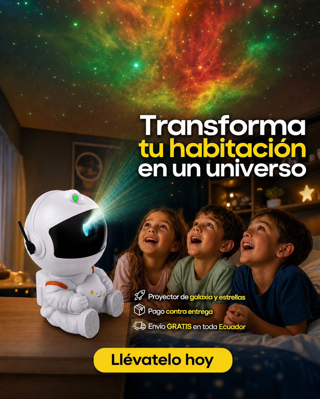 Proyector de galaxias astronauta 🚀🌌